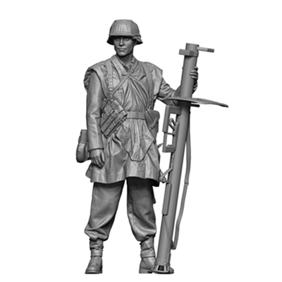 1/35二战德军WW2战车噩梦反坦克火箭炮兵人GK白模手办摆件152