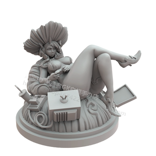 30mm死亡国度性感美女巫KD战棋魔女 门徒法师模型摆件gk白模手办