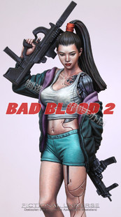 75mm虚拟宇宙性感美女特工兵人BAD BLOOD黑血2GK白模手办人偶65