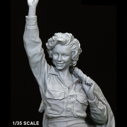 1/35人物模型玛丽莲梦露1954韩国劳军活动雕像gk白模手办摆件134