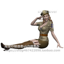 1/16树脂人物模型写实Windy二战美女兵人素体战士GK白模手办25