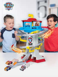 汪汪队玩具总部基地塔汪汪队立大功狗狗瞭望塔台轨道塔小车套装