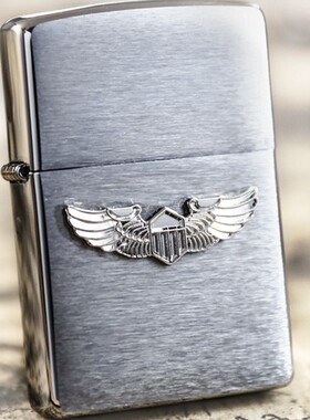 美国原装正品 ZIPPO打火机 陆军空战银徽章 经典铬280AW 专柜正版