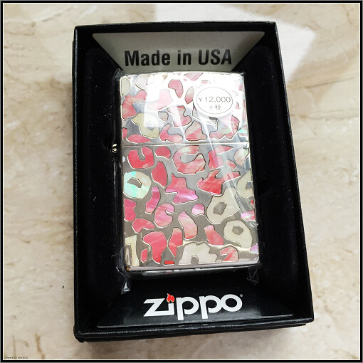 美国原装正品 ZIPPO打火机 幻彩 粉色字母贝壳图案 专柜正版限量