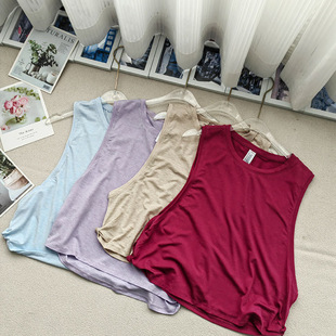天丝罩衫宽松运动跑步瑜伽上衣透气轻薄健身服T恤不带胸垫短款夏