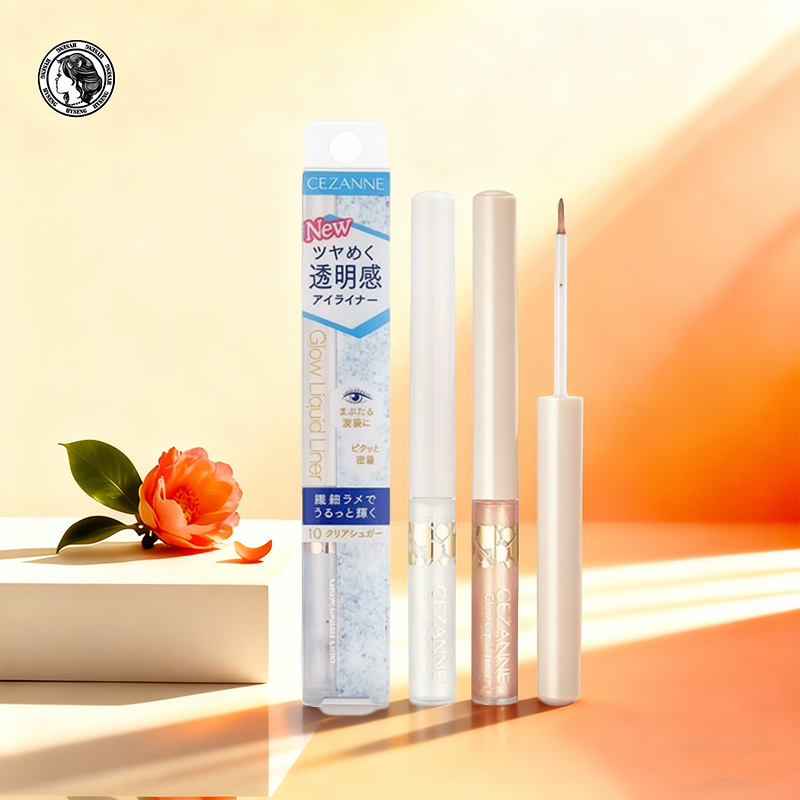 日本CEZANNE倩诗丽亮片卧蚕液体眼影眼线提亮小刷头