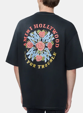 AMRI 24SS美式潮牌字母印花纯棉短袖T恤男女宽松夏季圆领半袖上衣