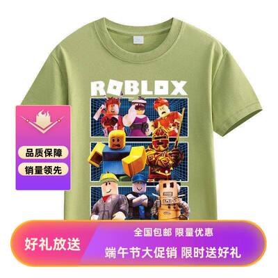 夏季亲子纯棉童装ROBLOX半袖男女