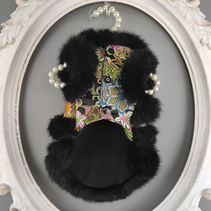 私宠手作六角花宠物旗袍狗狗唐装情侣装泰迪比熊博美猫咪秋冬衣服