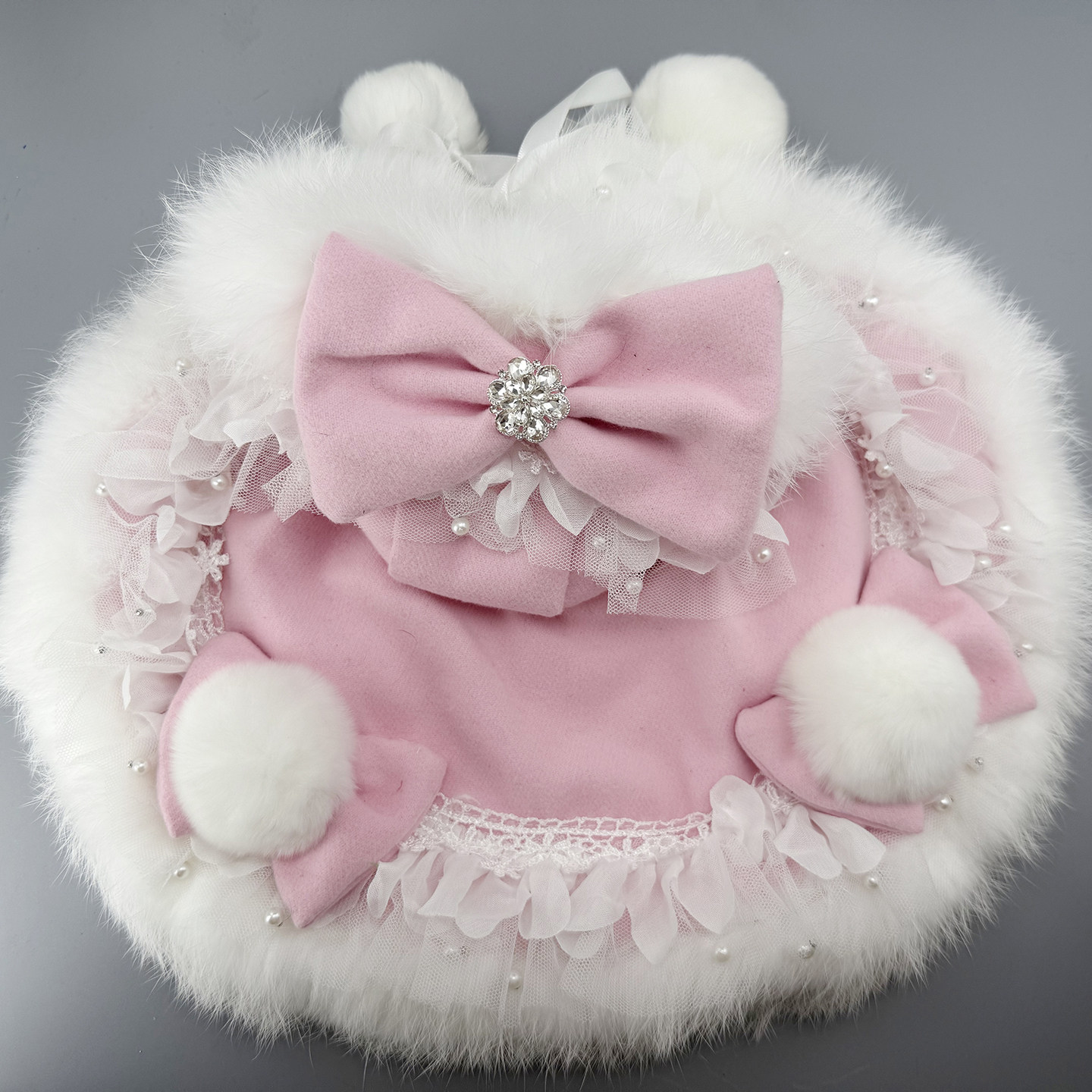 私宠宠物秋冬毛呢披风狗狗斗篷泰迪贵宾博美小马小型犬防风外套