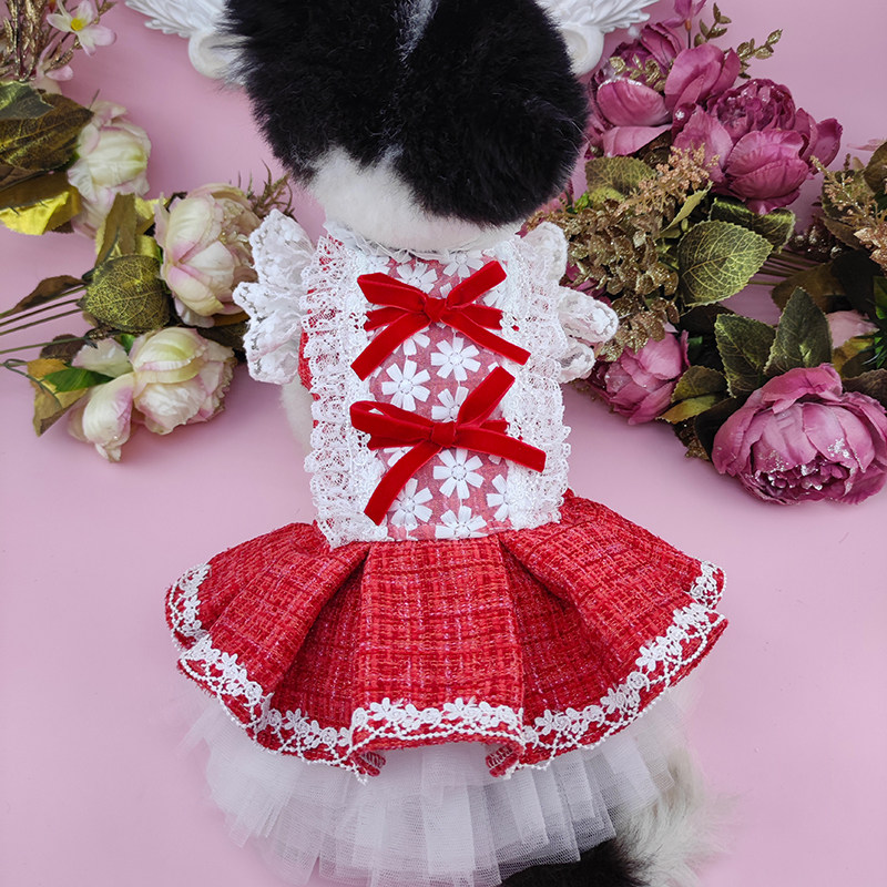 小香风宠物衣服私宠手作春秋冬天