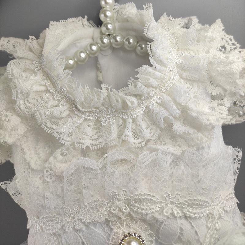 私宠手作狗狗婚纱宠物结婚礼服泰迪比熊约克夏小马猫咪春秋公主裙