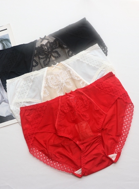 秋冬新品西维娅S761-30中低腰三角性感内裤透气蚕丝底档红色喜庆