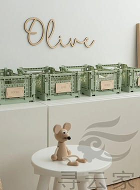 定制Baby木质名字牌道具背景布置拍照Custom Name Sign挂牌摆件