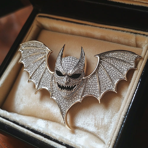原创设计高级感锆石恶魔胸针 高定男士配饰品胸花