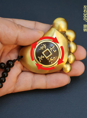 黄铜知足常乐转转手把件解压文玩摆件小脚男士随身盘玩挂件把玩