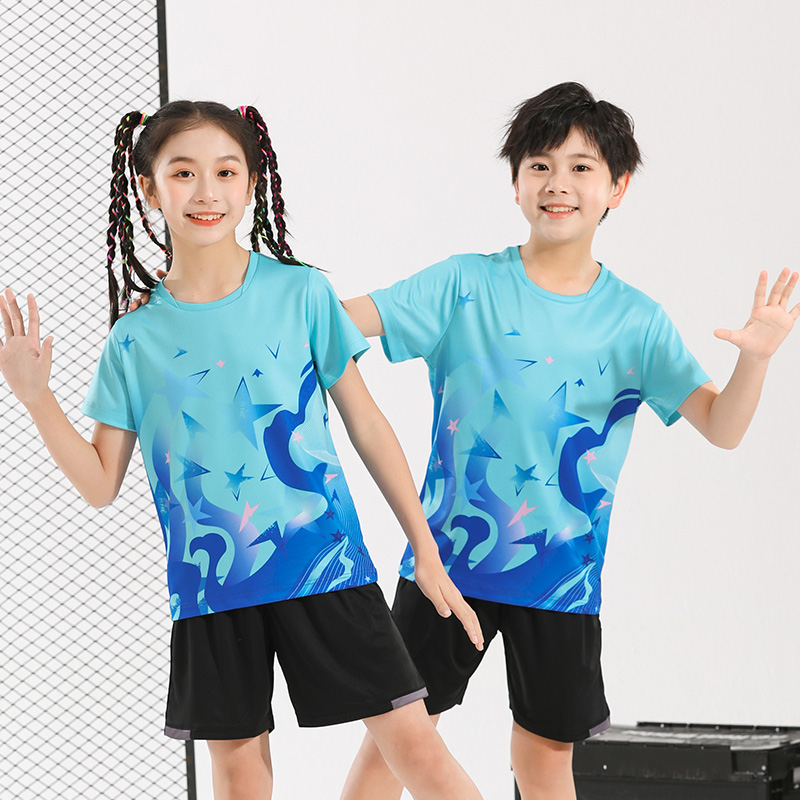 儿童羽毛球服速干班服定制竟悦