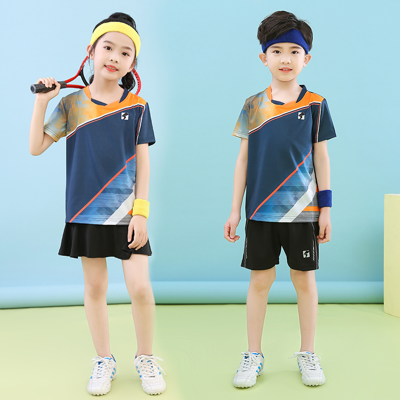 团购羽毛球服速干夏季套装男童女童裤裙运动小学生班服乒乓球衣
