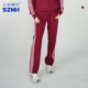 男休闲裤 三枝梅花运动裤 垂感跑步裤 宽松春秋新款 安克拉红 女直筒裤