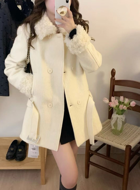 IMIZ3975正品羽绒服内胆大衣女冬季加厚保暖新款呢子羊毛呢女外套