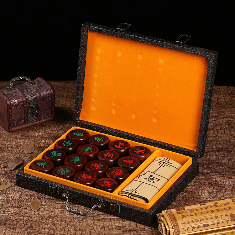 红酸枝中国象棋 红木象棋木雕工艺品 家居摆着益智休闲 厂家直销