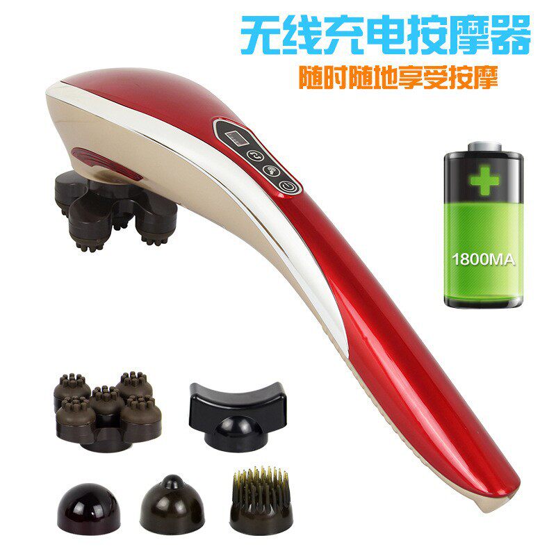 插电款海豚电动按摩棒腿部腰部颈部肩部手持式敲打震动全身按摩锤