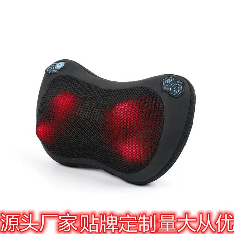 按枕车载家用颈椎按器按仪车载腰靠按的电动加热颈部仪