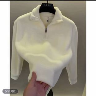 抖音爆款2025秋冬新款男士长袖时尚休闲百搭立领半拉链卫衣显瘦上