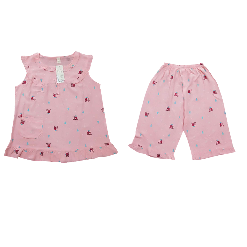 中老年睡衣女夏季棉绸背心无袖宽松大码绵绸妈妈家居服夏两件套装