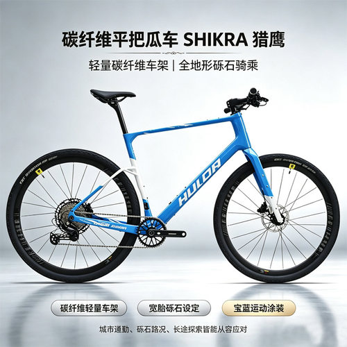 哈路达SHIKRA猎鹰GRAVEL碳纤维平把公路车12变速砾石越野自行车