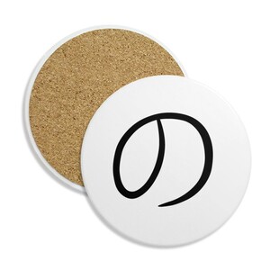 日文片假名五十音no圆形陶瓷杯垫水杯隔热垫2片装礼品礼物