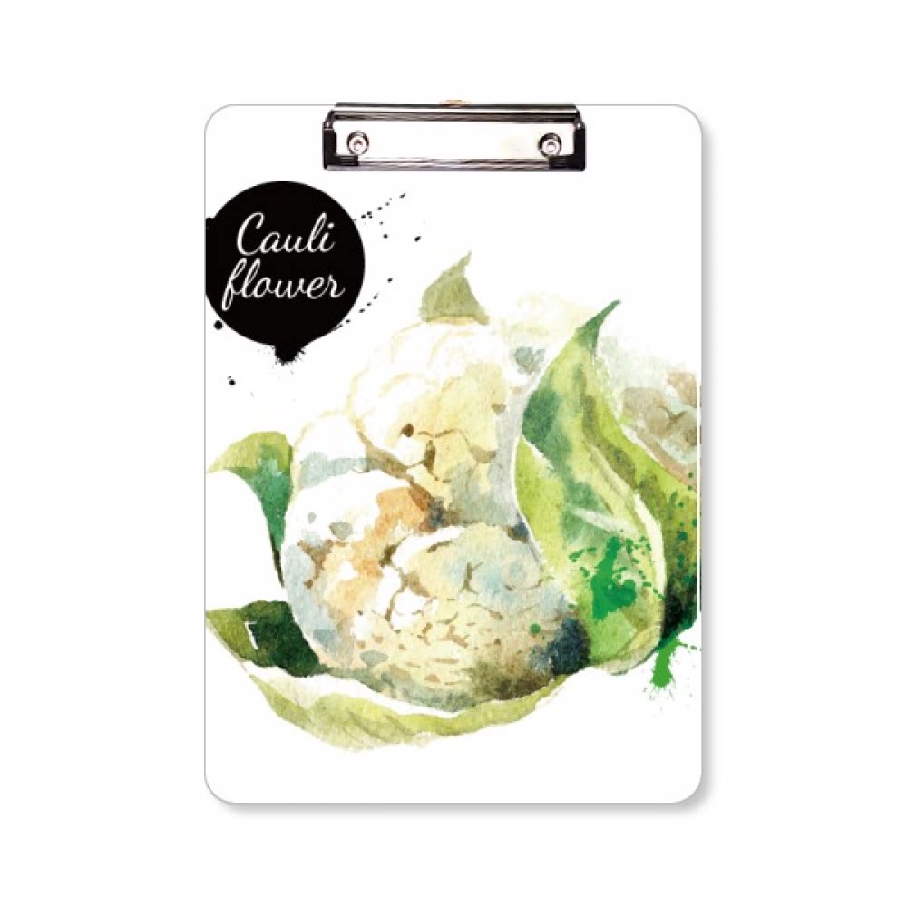 花椰菜蔬菜可口健康水彩画平头文件夹书写垫板考试a4