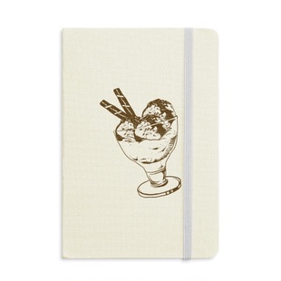 棕色巧克力棒杯装冰淇淋球硬质笔记本办公记事本子学生用