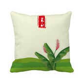 二十四节气夏至图案方形抱枕靠枕沙发靠垫双面含芯礼物