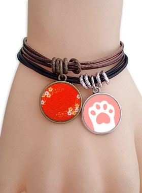 日本红色猫咪礼品手链