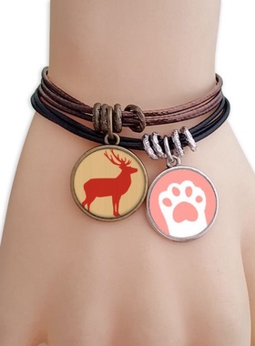 红色动物猫咪礼品手链