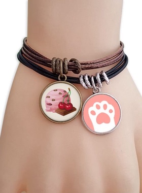 巧克力紫色猫咪礼品手链