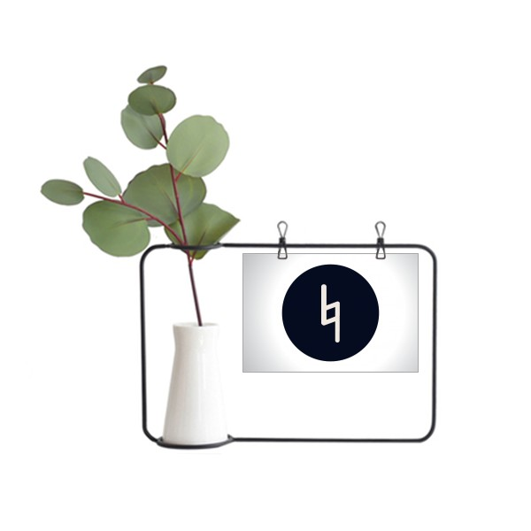 黑白音乐降记号金属相框陶瓷花瓶装饰