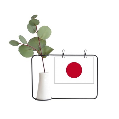 日本国旗亚洲洲国家象征符号图案金属相框陶瓷花瓶装饰