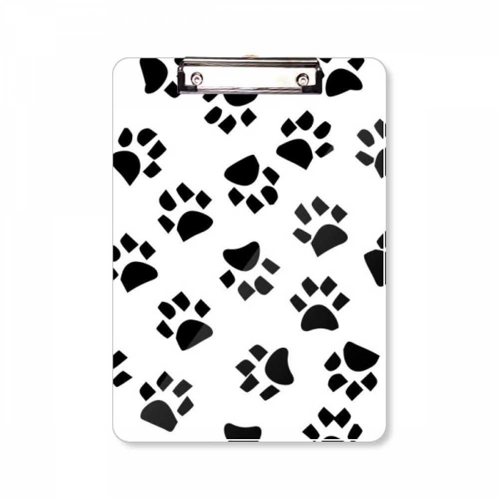 猫咪爪印动物脚印艺术纹理插画图案平头文件夹书写垫板考试a4