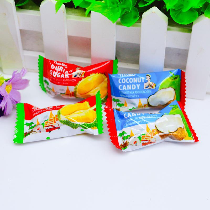 泰国进口零食糖果榴莲糖椰子糖 正品包邮 TH&BO
