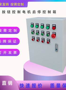 定制电机风机水泵启动箱消防风机按钮强启箱1-20台设备电源控制箱