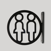 创意男女洗手间标识牌挂式 公共卫生间厕所门牌亚克力指示牌 个性