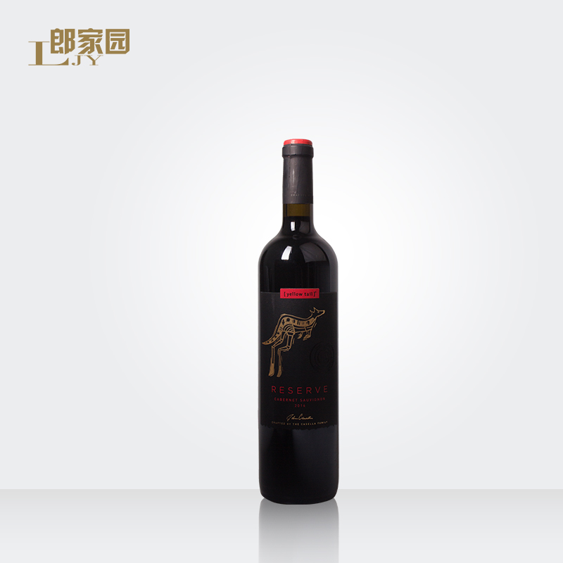 红酒YellowTail 黄尾袋鼠签名版珍藏加本力苏维翁红葡萄酒