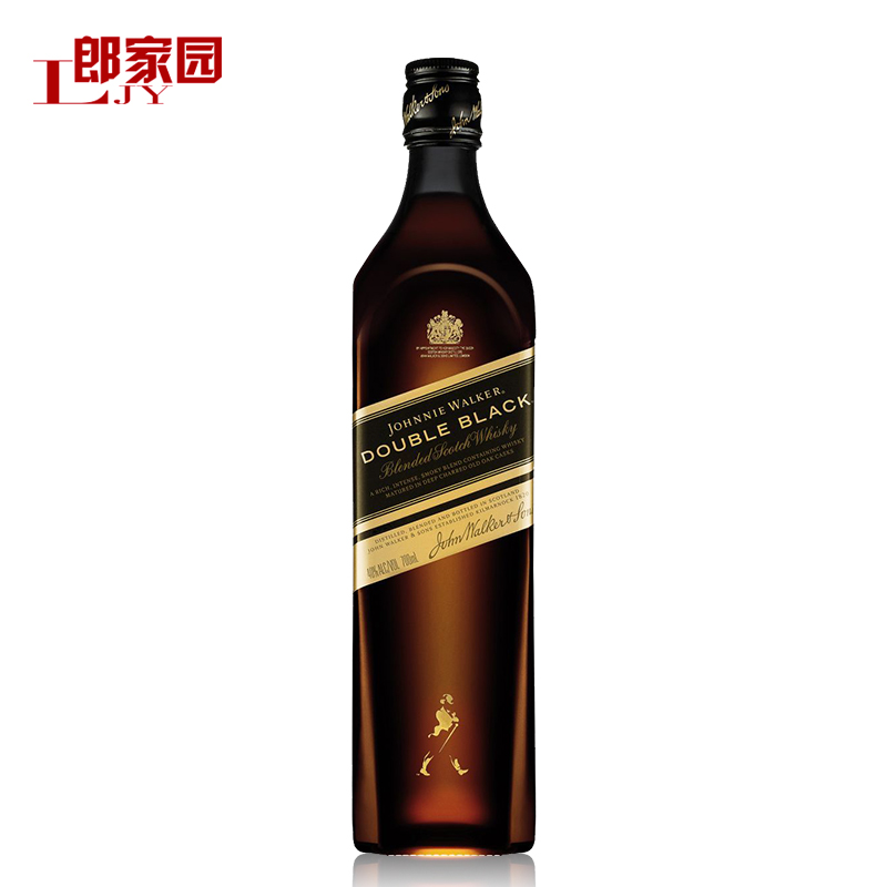 洋酒JohnnieWalker DoubleBlack尊尼获加黑牌黑方醇黑威士忌酒-封面