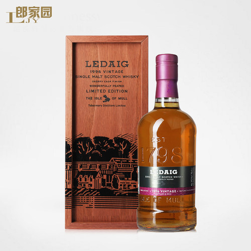 洋酒Ledaig1996利德歌/里爵1996单一麦芽苏格兰威士忌雪莉桶