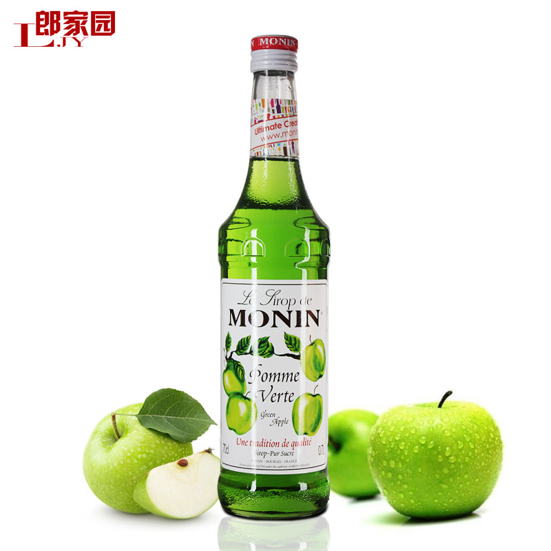 郎家园包邮 monin green apple syrup 莫林青苹果风味糖浆