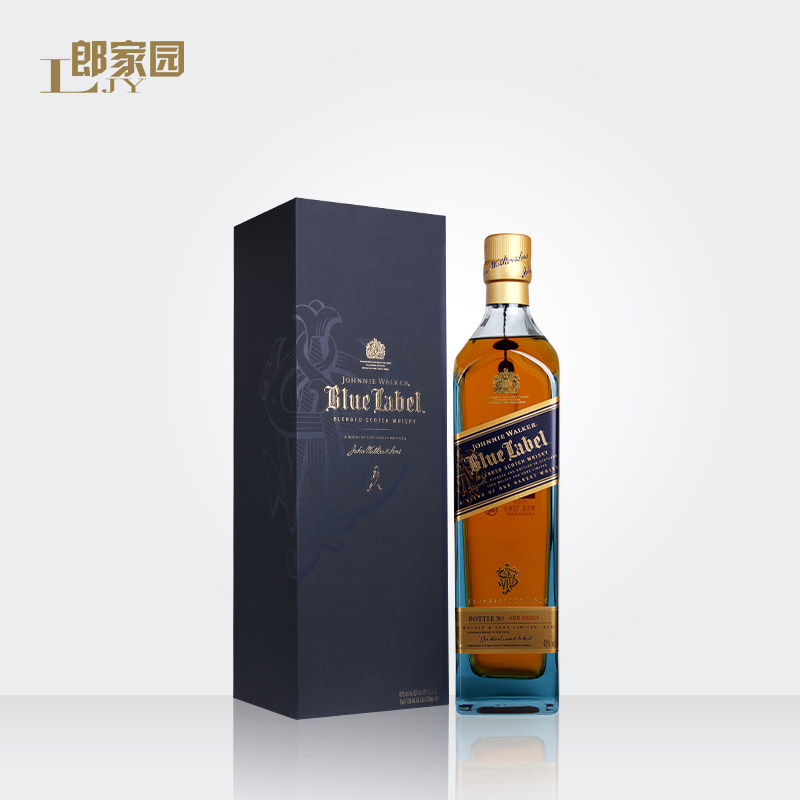 郎家园进口洋酒尊尼获加蓝牌蓝方调配型威士忌酒 JohnnieWalker