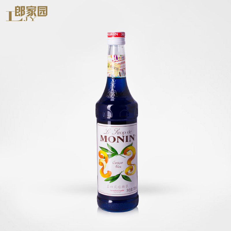莫林糖浆monin blue curacao syrup莫林蓝柑/蓝橙风味糖浆700ml