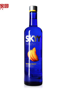 郎家园进口洋酒SKYY PEACH VODKA深蓝乔治亚蜜桃口味伏特加